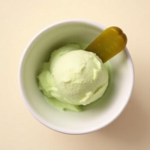 Scoop of Sweet Republic Dill Pickle ice cream