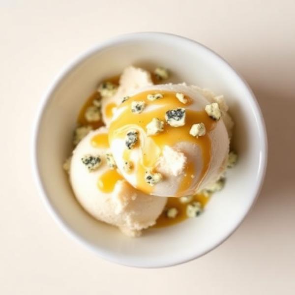 Scoop of Sweet Republic Honey Blue Cheese ice cream