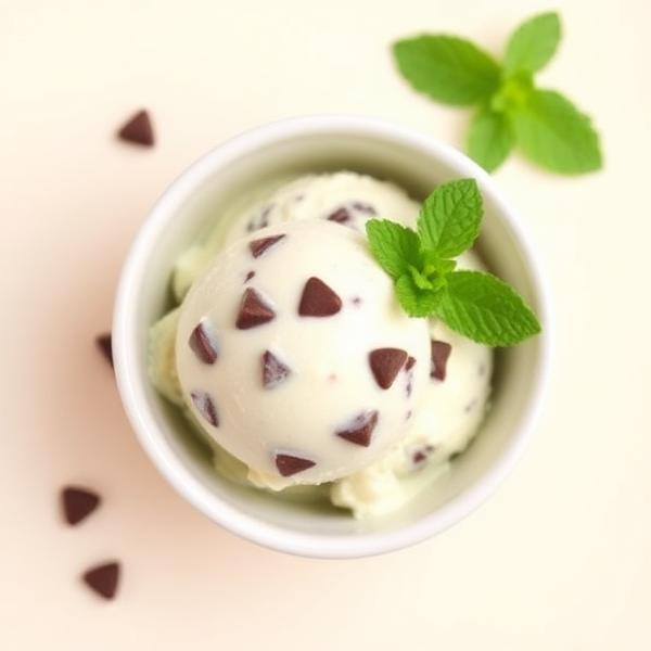 Real Mint Chip ice cream scoop